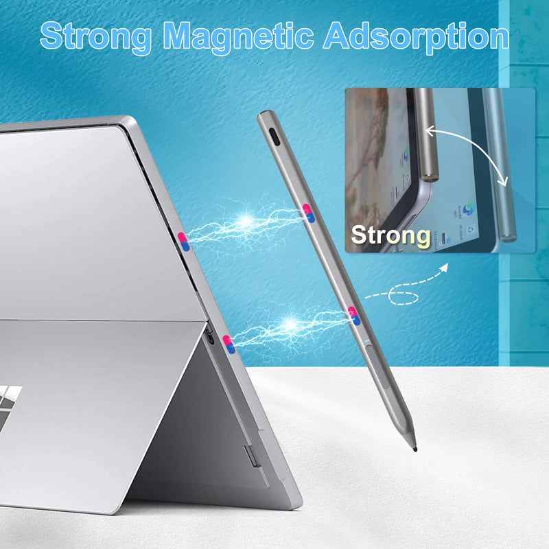 Stylus Pen for Surface USB-C Charging 4096 for Microsoft Surface Pro 8 7 6 5 4 3 X/ Surface 3/Go 3 2/Laptop 4 3 2/Book 3 2 1