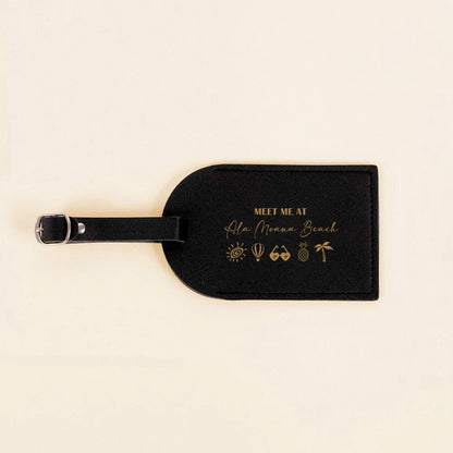 Personalized Leather Monogrammed Luggage Tag Couple Travel Baggage Label Tags Wedding Custom Best Friend Gift Bridal Shower Gift