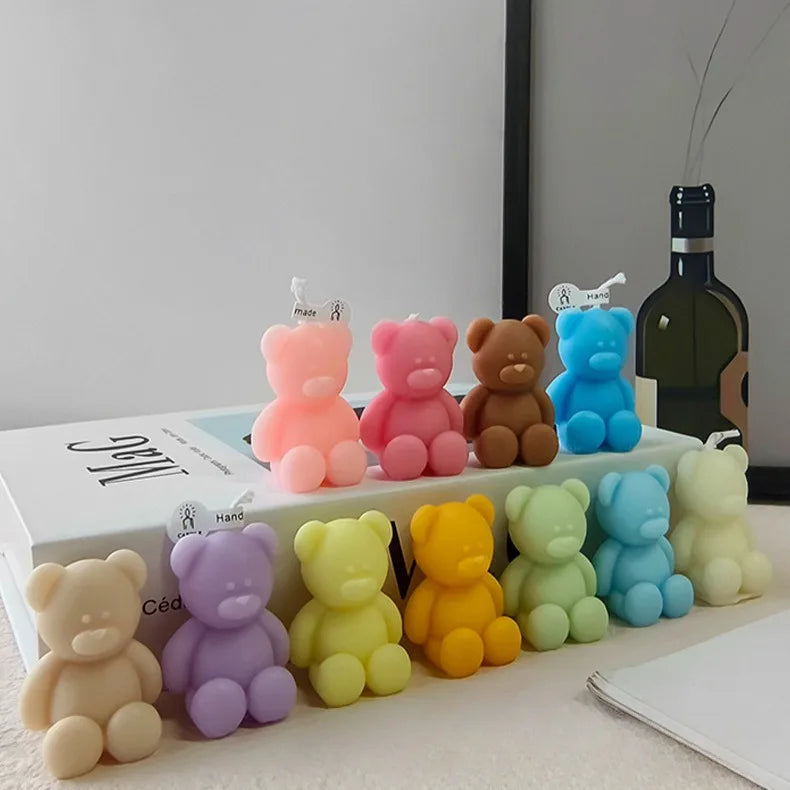1pc Mini Bear Creative Scented Candles,for Home Atmosphere decoration And Photo Props Birthday Gifts Room Decor Gifts Graduation