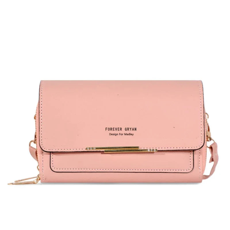 Nuevos bolsos de piel sintética para mujer, multifuncionales, de gran capacidad, tipo bandolera, a la moda, para teléfono