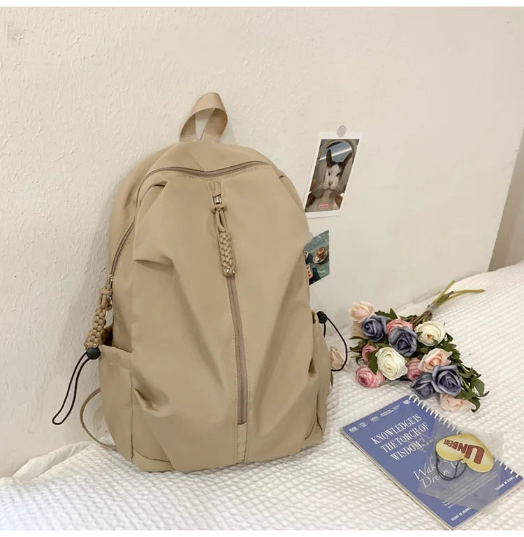 Large Capacity Schoolbag for Boys and Girls, High School and College Students, Simple Casual Sports Backpack, Fashion Travel Backpack