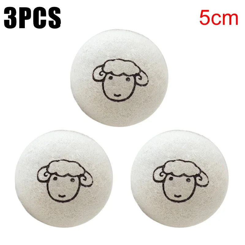 Bolas suavizantes reutilizables para secadora de lana, para telas, para ropa, kit de secado, prácticas, para el hogar, 5 cm, 1 unidad, 3 unidades, 6 unidades 