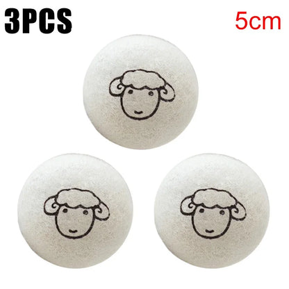 Bolas suavizantes reutilizables para secadora de lana, para telas, para ropa, kit de secado, prácticas, para el hogar, 5 cm, 1 unidad, 3 unidades, 6 unidades 