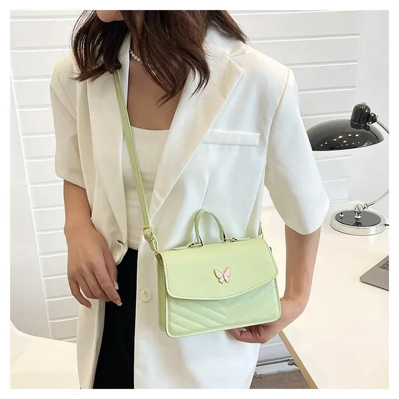 PU Versatile and Fashionable Portable Small Square Bag Single Shoulder Crossbody Bag Luxury Designer Handbag Women's Bags