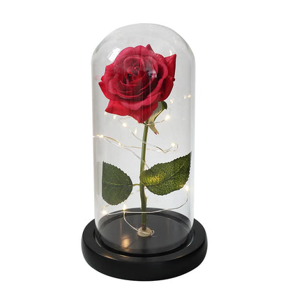 Envío directo de flores artificiales Galaxy Rose, La Bella y la Bestia, decoración de boda, regalo creativo para el Día de San Valentín, regalo para la madre.
