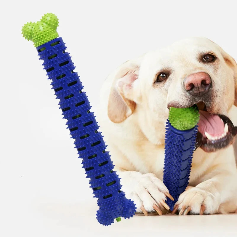 Palo de rechinar los dientes para mascotas, hueso extraíble, simulación de masticación para perros, entrenamiento, limpieza de dientes, cepillo de dientes, juguetes para perros