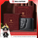 BULLCAPTAIN Fashion Big Logo Man Wallet High Quality RFID Wallet Coin Purse Compact Mini Card Holder Genuine Leather