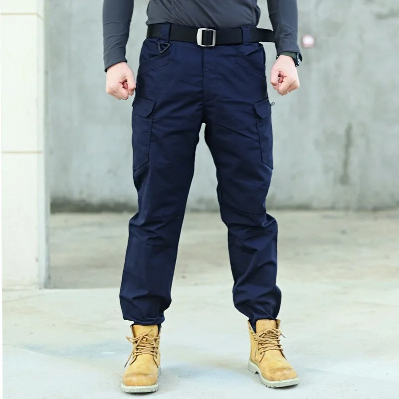 Tactical Cargo Pants Men Combat Outdoor Hiking Work Joggers Lightweight Trousers Male Elasticity Multiple Pockets Resistant Pant