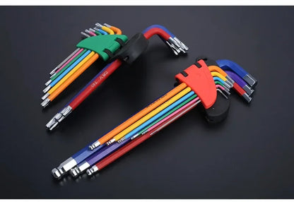 FUTE Allen Key Set L Wrench Kit for Allen Screw 9PCS Long Arm Hex Key Set 1.5mm To 10mm Hex Spanner Hand Tools Bicycle Repair