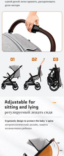 Baby Stroller High Landscape Portable Ultra-lightweight Newborn Travel Shock-absorbing Stroller newborn rocker For 0-4 Year Old