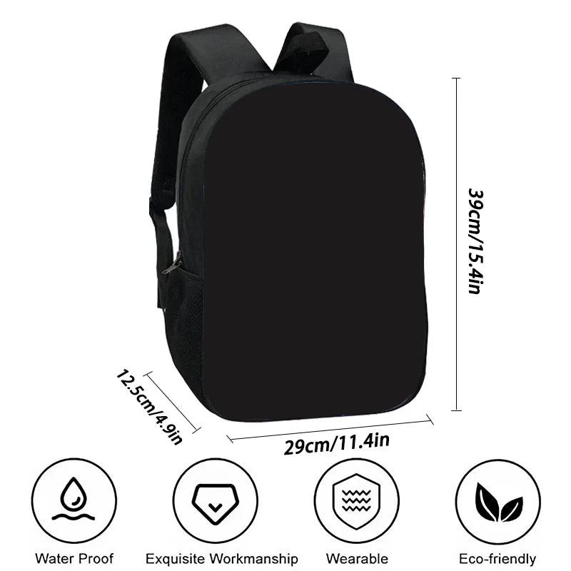 Cartoon Dolls 3 pcs set Child School Backpack with Lunch Bags Pencil Bags B-Barbies School Bags for Boys Girls Best Gift