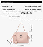 Casual Large Capacity Lychee Pattern Single Shoulder Slant Cross Bag Versatile Underarm Bag Simple Stylish Tote Bag