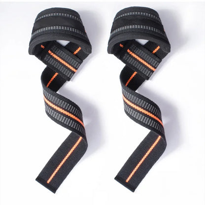 1 par de correas antideslizantes para mancuernas de gimnasio, correas para levantamiento de pesas, equipo de fitness CrossFit, muñequeras para entrenamiento de ejercicios de levantamiento.