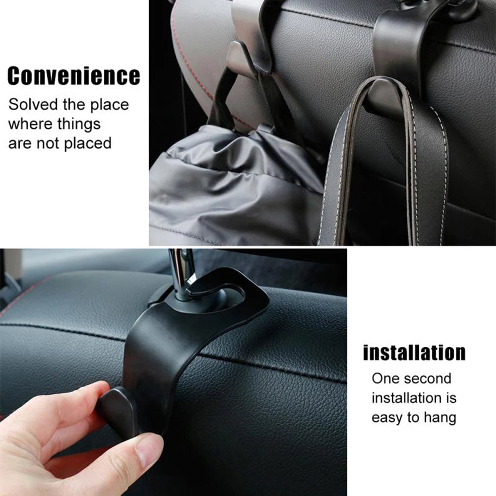1/2/4Pcs Universal Auto Seat Headrest Hook Storage Hanger Car Vehicle Back Seat Organizer Holder Clip Car Interior Accessories
