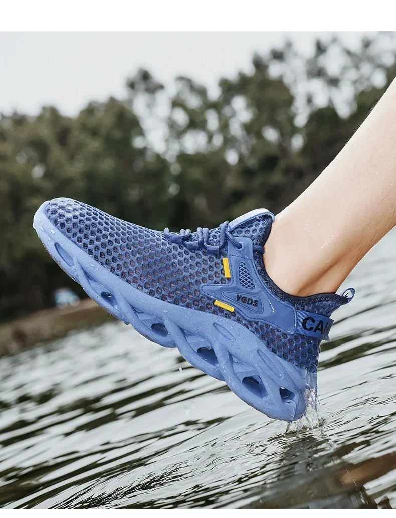 Men's Summer Mesh Sneakers - Breathable for Casual Outdoor Running Tennis Hiking & Luxury Platform Loafers Style