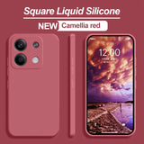 Redmi Note 13 Pro 4G Case Square Liquid Silicone Soft TPU Cover For Xiaomi Redmi Note 13 Note13pro Plus Note13 Pro 4G Phone Case