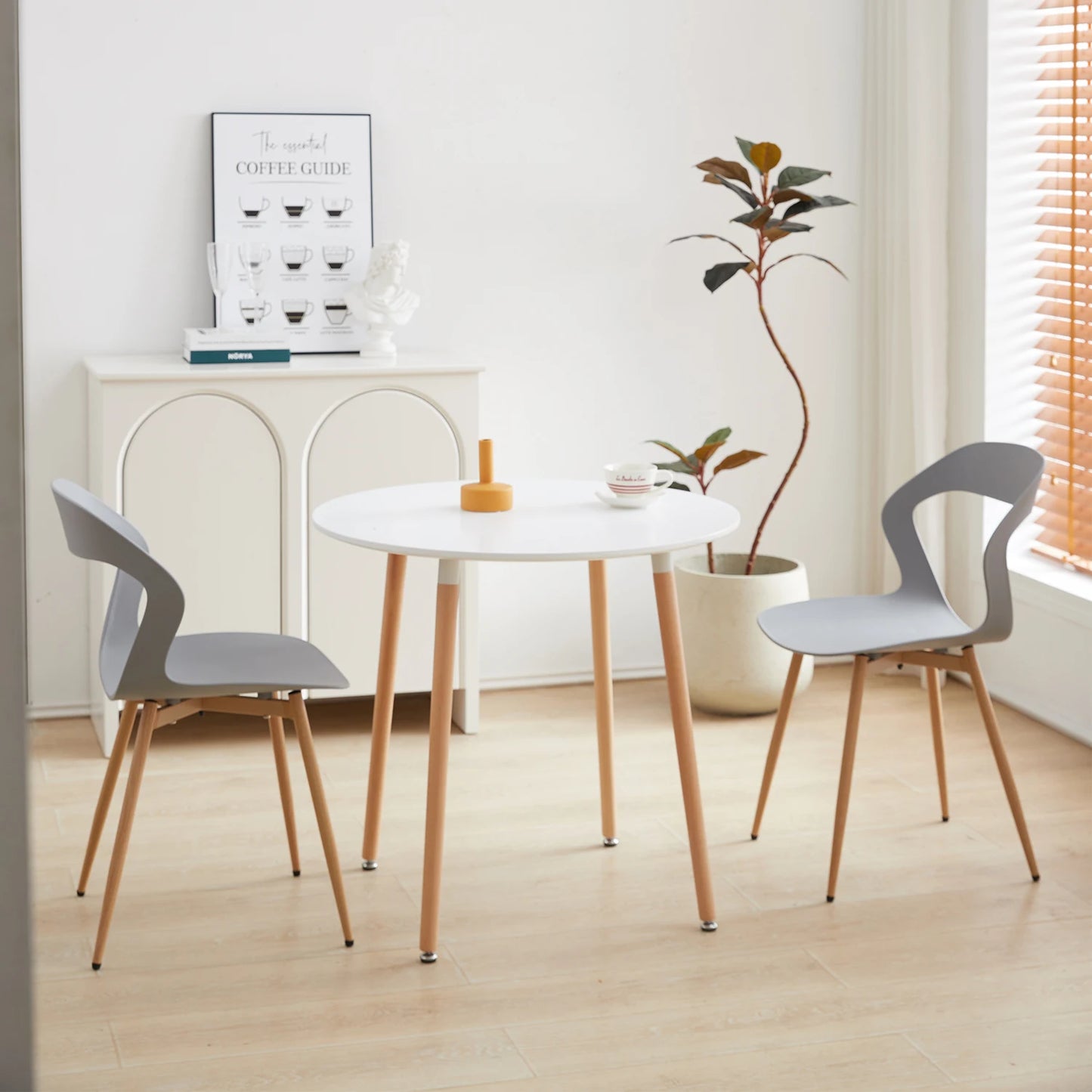 4Pcs/Set Hollow Dining Chairs Modern Simple Household Back Stool Nordic Negotiation Chair Plastic Chair Cosmetic Chair White
