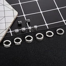 1 par/6 pares de brincos magnéticos de aço inoxidável para homens e mulheres, brincos de argola com clipe em aço sem piercing CZ para todas as idades