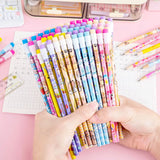 10Pcs/Lot Cute Cartoon HB Pencil With Big Eraser Kawaii Capybara Pony Pencils Student Kids Writing Pen School Stationery Gifts