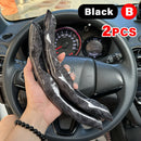 38cm Car Steering Wheel Covers Booster Micro Fiber Leather Auto Interior Decorative Accessories Universal Carbon Fiber Looking
