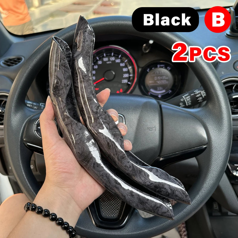 38cm Car Steering Wheel Covers Booster Micro Fiber Leather Auto Interior Decorative Accessories Universal Carbon Fiber Looking