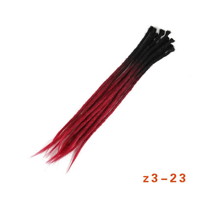 20 Polegada sintético 100% artesanal dreadlock extensões de cabelo fino crochê trançado cabelo backcombed dreads reggae estilo cabelo hippie