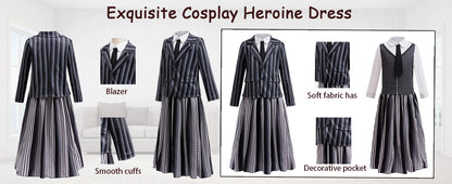 Girls' special occasion costumes Demon Hunter Rumi Girls Hip Hop Set Halloween Role Playing Dress Up Carnival Costume + Necklace