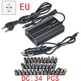Cargador universal para coche, adaptador de corriente CA/CC, USB, para portátil, ajustable, 120 W, 220 V, 110 V a 12 V, 15 V, 16 V, 18 V, 19 V, 20 V, 22 V y 24 V 