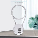 50cm Wire Rope Digital Padlock Password Code Security Lock Smart Combination Lock for Motorcycle Helmet Lock Extended Wire Rope
