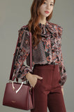 2026 New Style Crossbody Bag Medium Mom Bag Lychee Pattern Large Soft PU Zipper Closure Daily Use Fashionable Ladies Handbag Sac