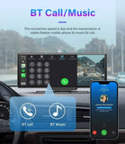 Srnubi 10.26" Dash Cam Rearview Wireless Carplay & Android Auto 4K DVR Navigation Player Dual Lens Recorder Dashboard WIFI 5.0BT