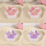 1pc/4pc Cat Paw Design Scented Candle ,For Birthday, Valentine's Day, Diy Home Decoration, party decoration, wedding souvenirs