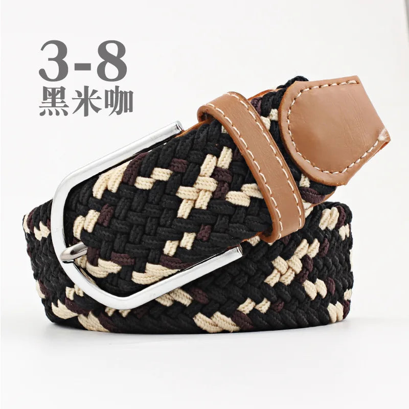Stretch Woven Belt Unisex Canvas Belts Fashion Casual Student Belt Women Cinturon Male Waistband 105cm