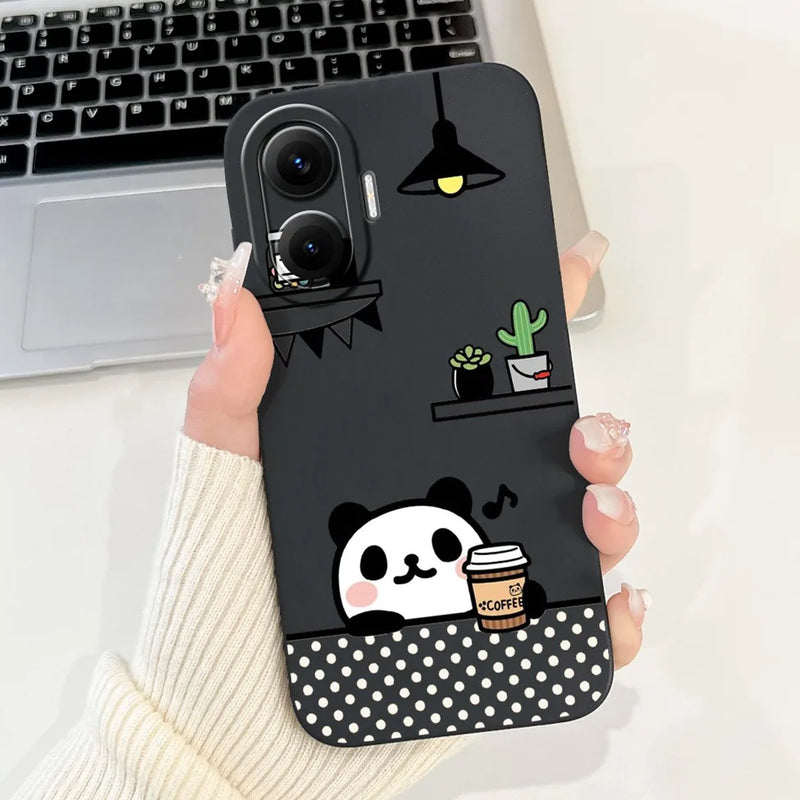 For Xiaomi Poco F7 Phone Cover For Redmi Turbo 4 Pro 5G Case Silicone Cute Cartoon Fashion Luxury Love Shockproof Bumper Funda