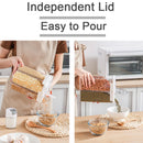 3L Cereal Dispenser Four-Compartment Sealed Container Moisture-Proof Stacked Snack Coffee Grain Storage Box Organizer Kitchen