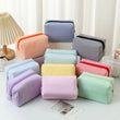 Stripe Seersucker Cosmetic Bag Fashion Women Cosmetic Bag Zipper Storage Makeup Case Traveling Pouch Organizer for Lady