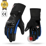KEMiMOTO Winter Motorcycle Gloves CE Protective Black Guantes Moto Invierno Warm Touch Screen Waterproof Windproof Gloves
