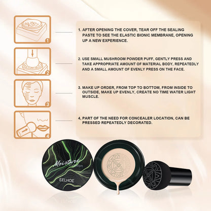Eelhoe cabeça de cogumelo almofada de ar bb creme hidratante à prova dwaterproof água rosto cosméticos iluminando maquiagem base creme mágico fundação