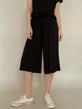 Plus size L to 6XL U-Neck Women's  Modal pant calf-length summer wide leg pants drawstring short pants casual homewear pants