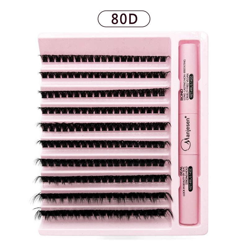Cílios 200 pçs clusters lash bond & seal ferramentas de maquiagem diy kit de extensão de cílios para colagem cílios colagem cola acessórios
