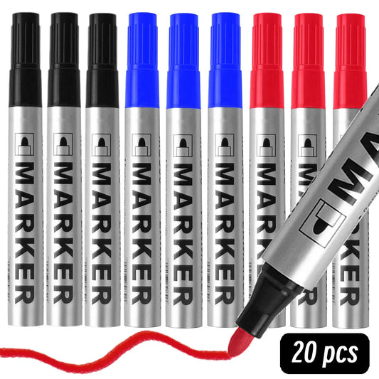 Permanent Paint Marker Pen Waterproof Black Pen for Tire Oily Markers Quick Drying Signature Pen Stationery Supplies
