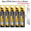 Deli 10pcs/box Knife Blade 9mm 18mm SK5 Metal Blades for Home School Supplies Art Craft Paper Box Cutting Utility Knife Tool