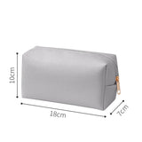 Solid Color Cosmetic Bags for Women Travel Portable Makeup Storage Bag Zipper Toiletry Pouch