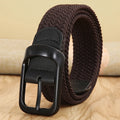 Non-hole Punch-free MEN'S AND WOMEN'S Woven Belt Elastic Stretch Canvas Belt Female Korean Style Versatile Student Pants Belt