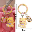 1/6Pcs Colorful Cat Bell Keychains for Friends Backpack Phone Pendant Hangings Couple Cartoon Animal Paw O-shaped Keychains