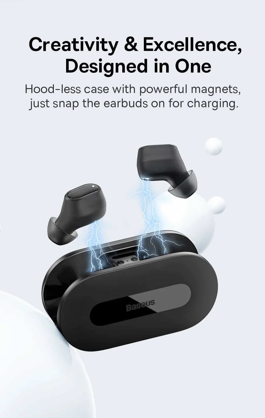 Auriculares inalámbricos Baseus Bowie EZ10 con Bluetooth 5.3, carga rápida, 0,06 pulgadas, baja latencia, miniauriculares deportivos de alta fidelidad.