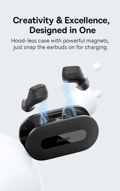 Auriculares inalámbricos Baseus Bowie EZ10 con Bluetooth 5.3, carga rápida, 0,06 pulgadas, baja latencia, miniauriculares deportivos de alta fidelidad.