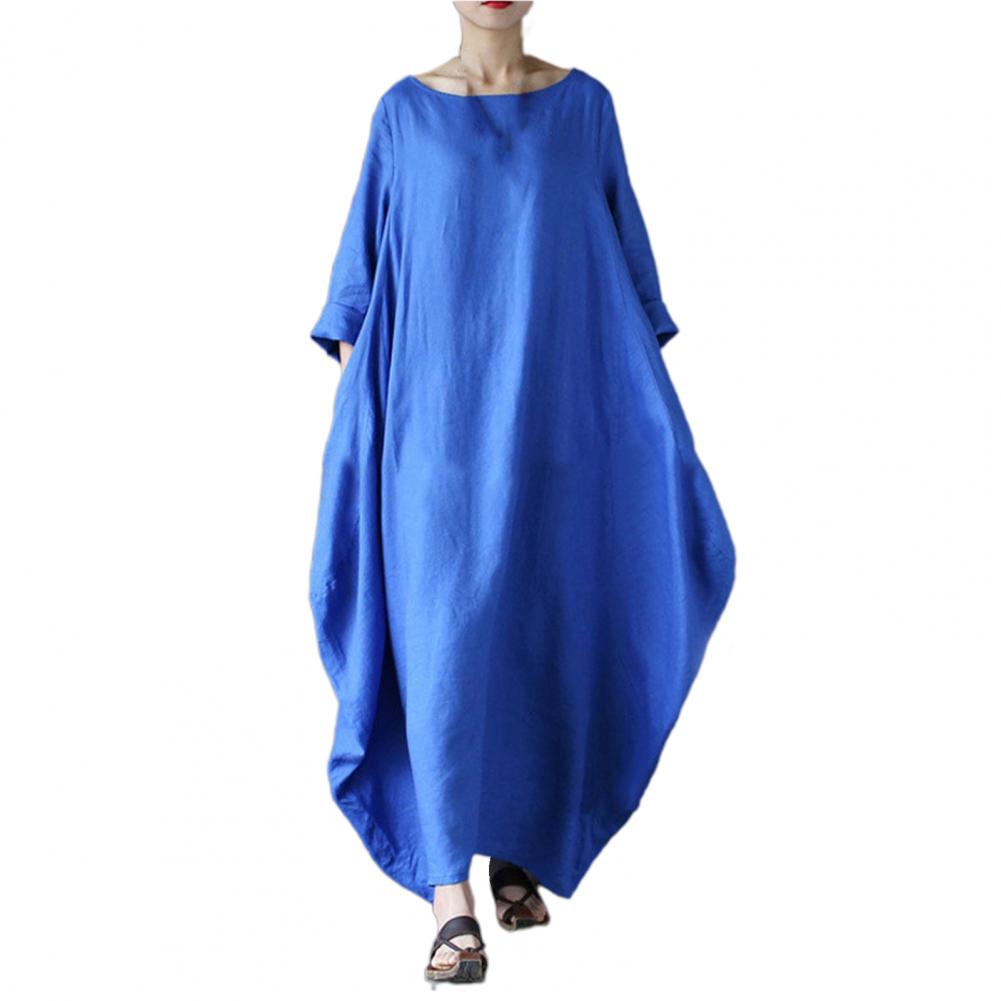 2023 Summer autumn Big Size Dresses Women 4xl 5xl Loose long vintage Dress Boho Shirt Dress Maxi Robe fashion Female