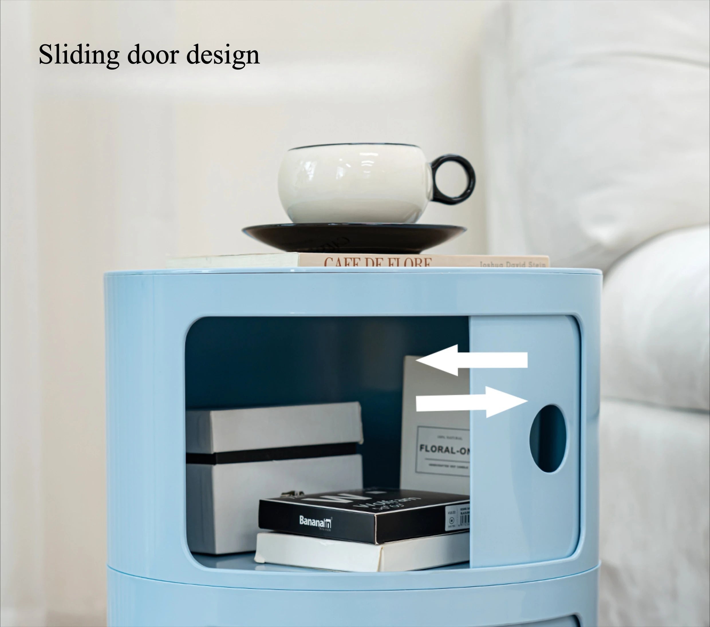 Nordic Ins Net Red Bedside Table Modern Minimalist White Round Creative Small Cabinet Mini Simple Plastic Side Cabinet 협탁