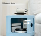 Nordic Ins Net Red Bedside Table Modern Minimalist White Round Creative Small Cabinet Mini Simple Plastic Side Cabinet 협탁